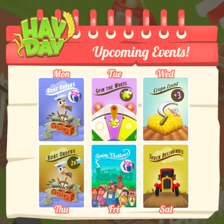 Upcoming Events Hay Day